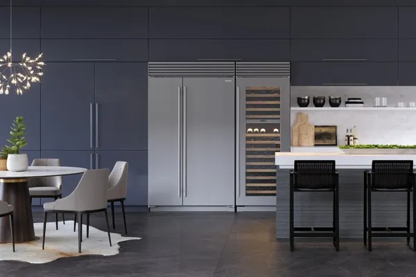 The Sub-Zero CL4850SID/S/ refrigerator featured in a luxury kitchen
